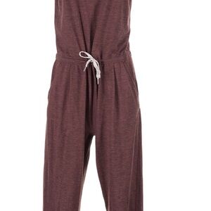 Vuori Women's Maroon Drawstring Jumpsuit